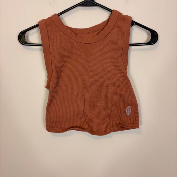 Free People Tops - Free People Movement Brown Cropped Tank Top XS/S